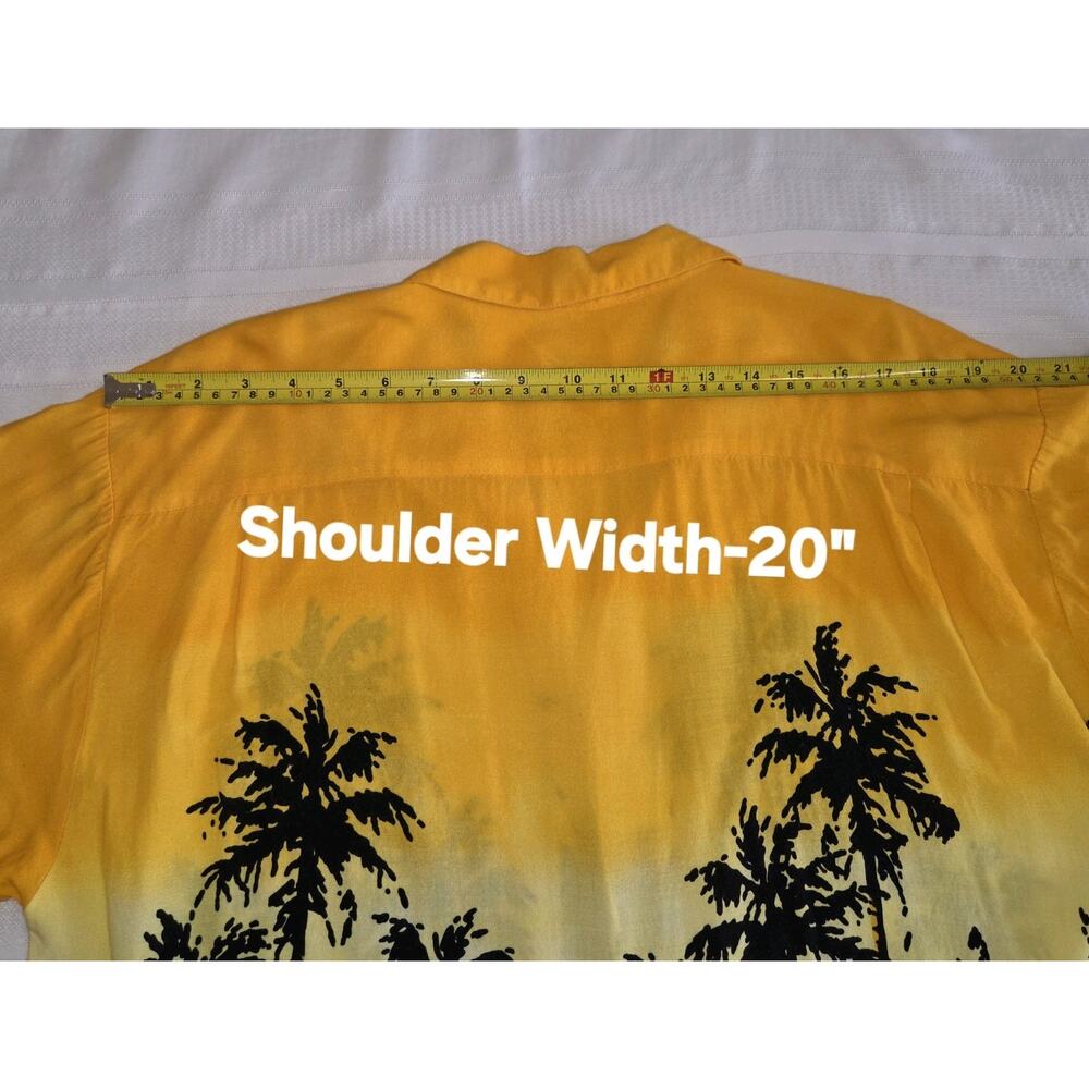 Ocean Current Vintage Mens Shirt Sz L Tropical Surfers Palm Trees Surfing Hawaii - Picture 14 of 16